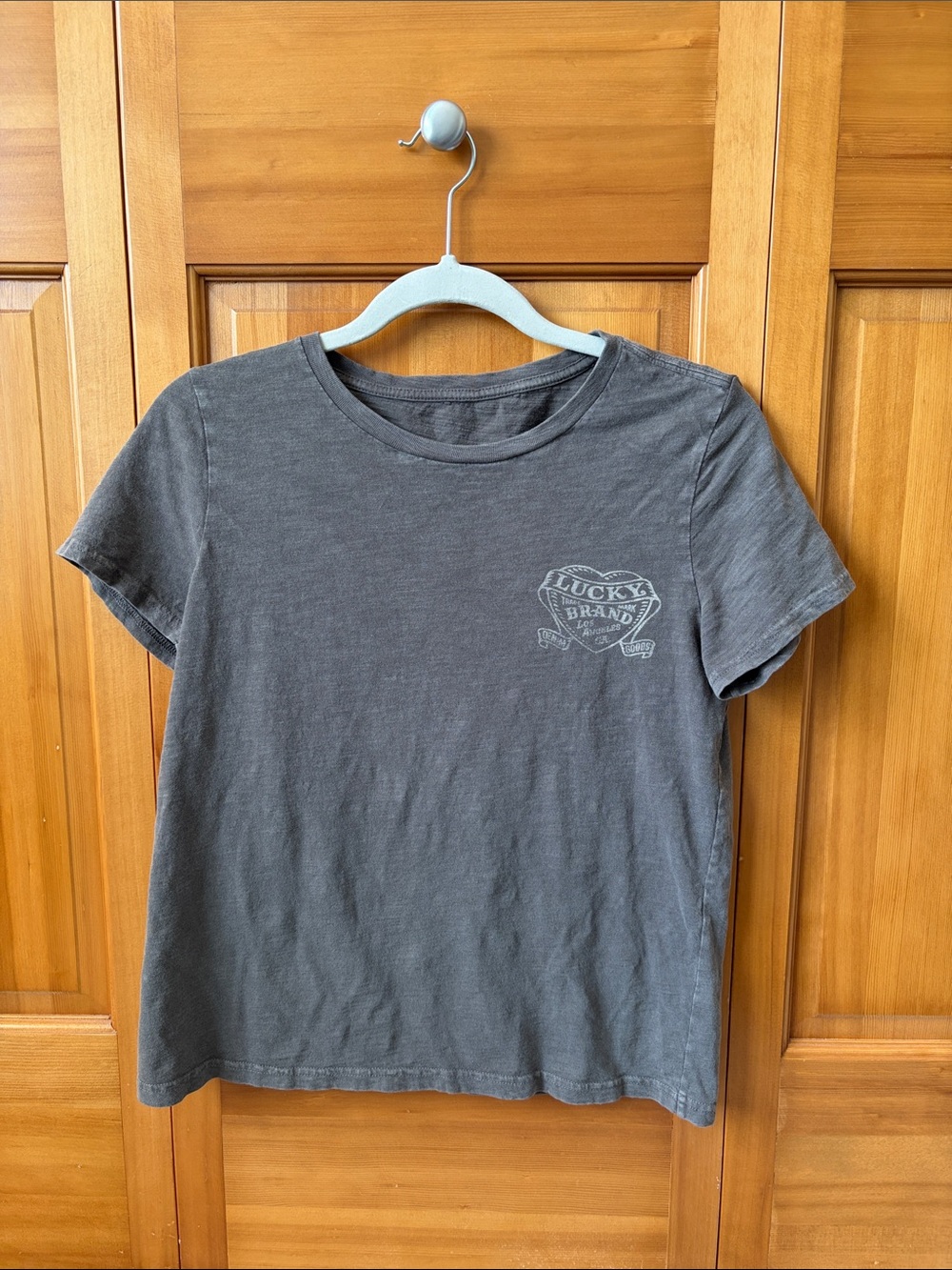 Lucky Brand Short-Sleeve Tee in Charcoal